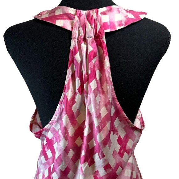 Chloe Kristyn Nina Slip Dress in Fuchsia Ombré Gingham NWT - Picture 6 of 8